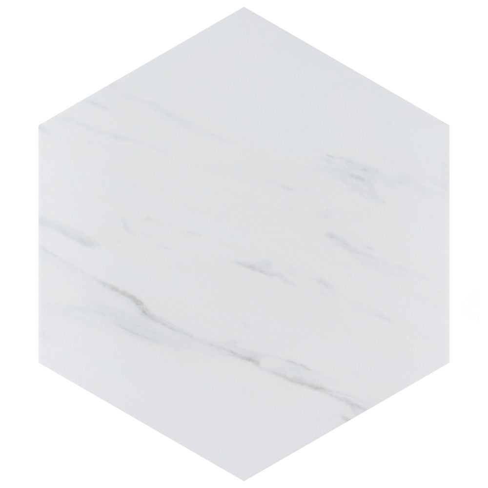 Merola Tile Eterno Carrara Hex 8-5/8 in. x 9-7/8 in. Porcelain Floor and Wall Tile (11.56 sq. ft. / case)