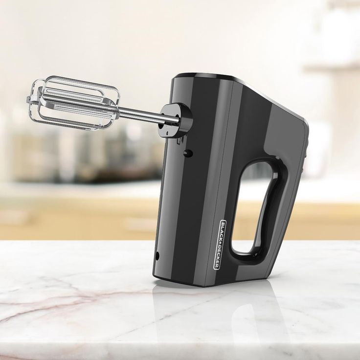 5-Speed Black Hand Mixer with Turbo Boost