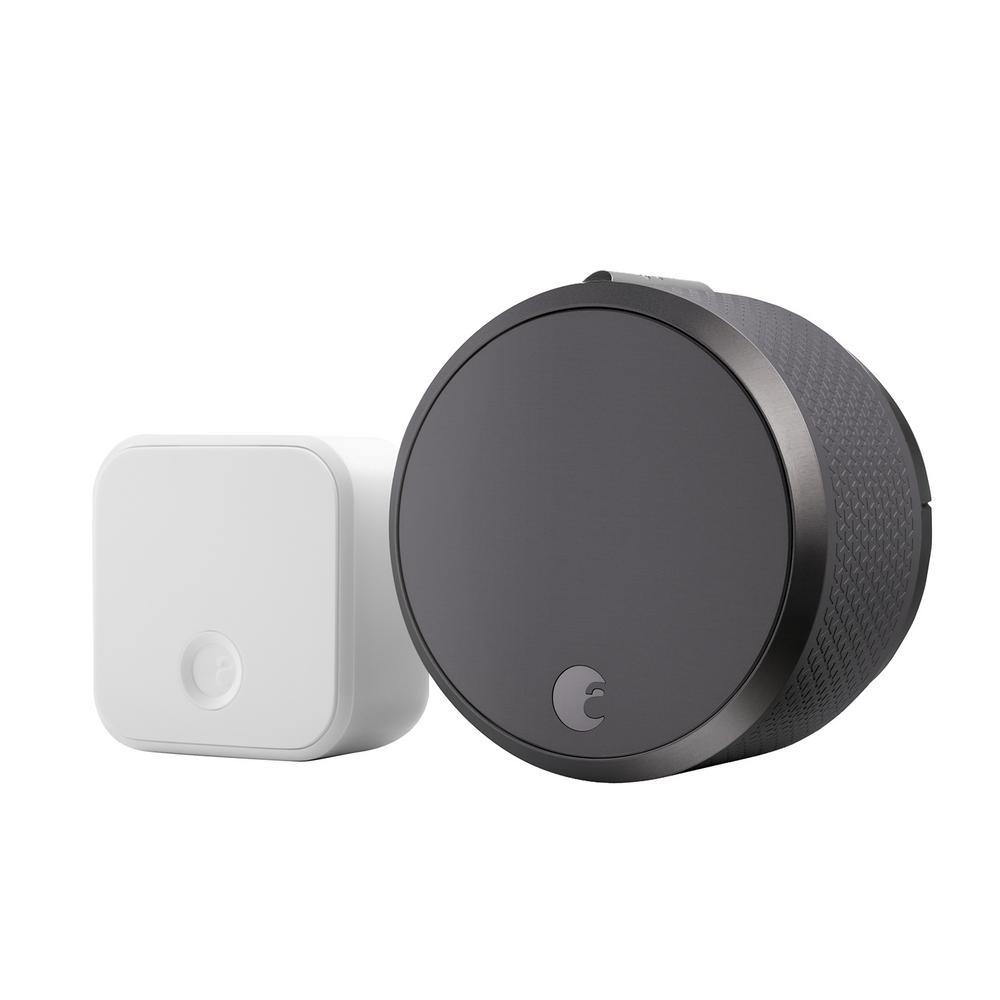 August Smart Lock Pro + Connect, Dark Gray - Super Arbor