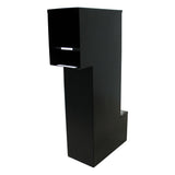 Manchester Black with Silver Antiqued Fleur De Lis Column Mount Locking Mailbox - Super Arbor