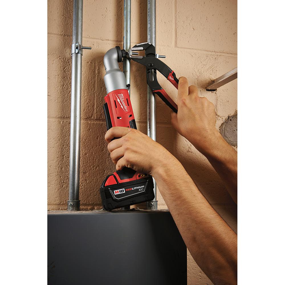 M18 18-Volt Lithium-Ion Cordless 1/4 in. Hex 2-Speed Right Angle Impact Driver W/(2) 3.0Ah Batteries, Charger, Hard Case - Super Arbor