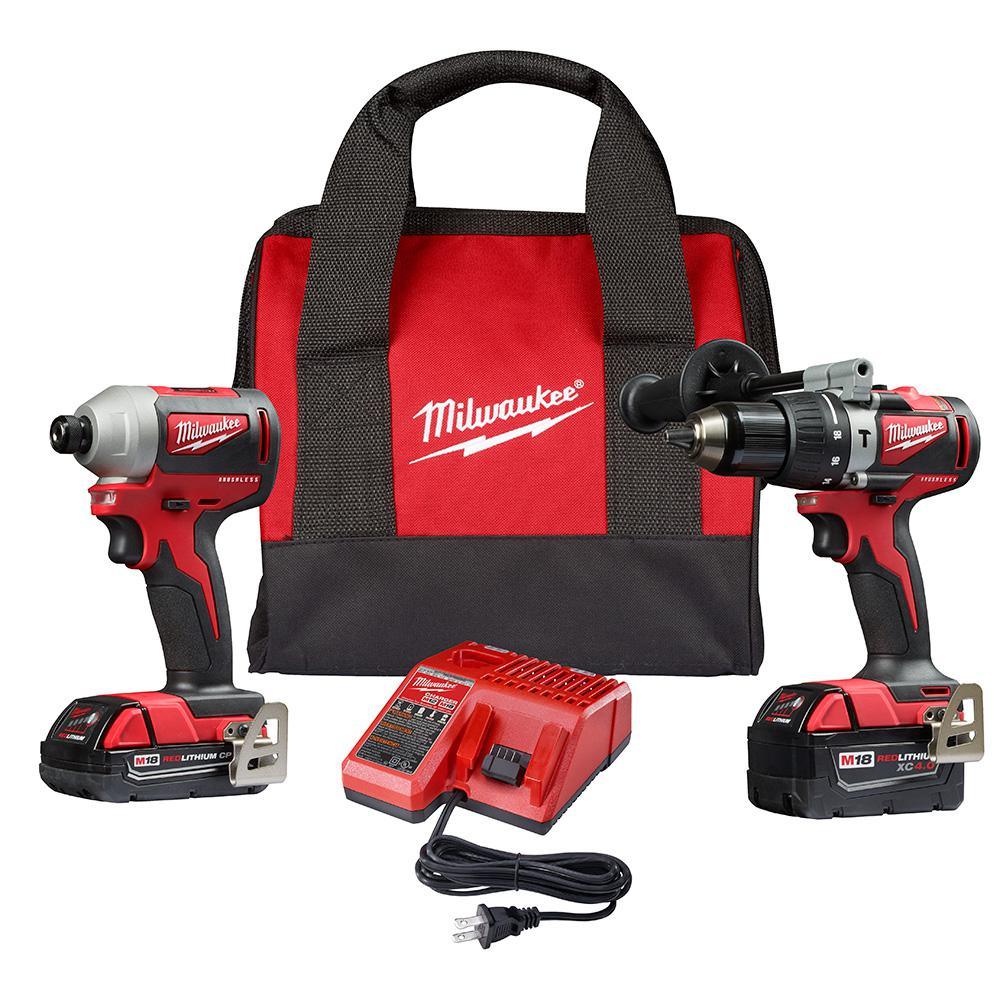M18 18-Volt Lithium-Ion Brushless Cordless Hammer Drill/Impact/7-1/4 in. Circular Saw Combo Kit (3-Tool) w/ 4-Batteries - Super Arbor