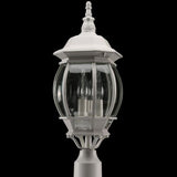 3-Light White Outdoor Post Light