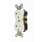 20 Amp Commercial Grade Duplex Outlet, White (10-Pack) - Super Arbor
