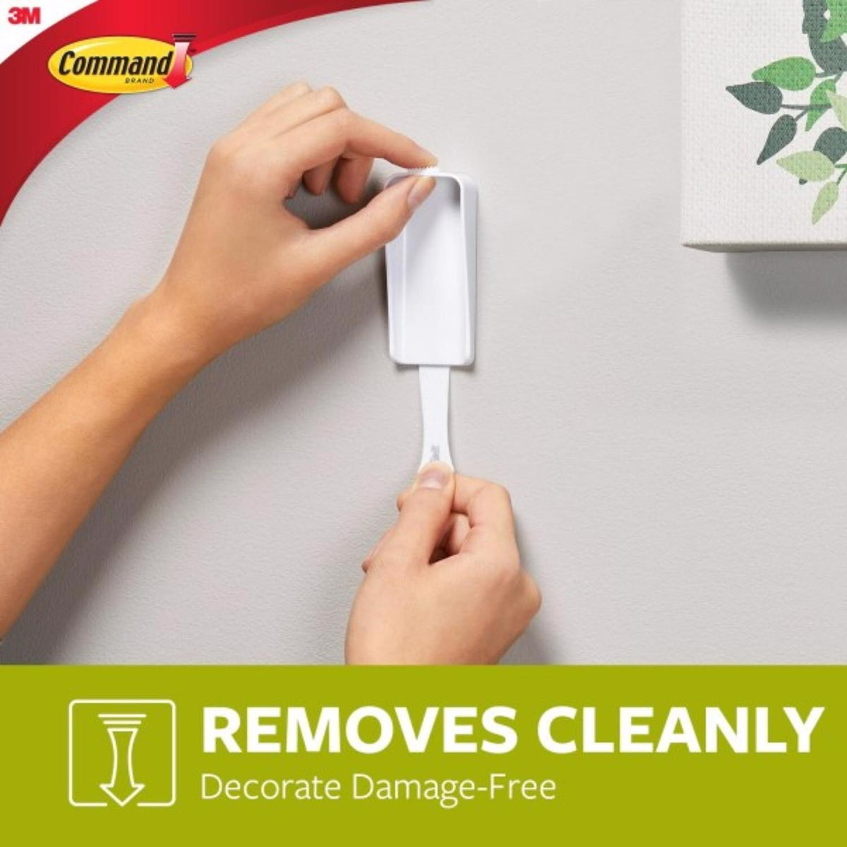 3M Command Plastic Coated White Canvas Picture Hanger, Large, 3 lb Capacity, 1 Pack