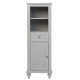 Hamilton 18 in. W x 52-1/2 in. H Bathroom Linen Cabinet in Ivory - Super Arbor