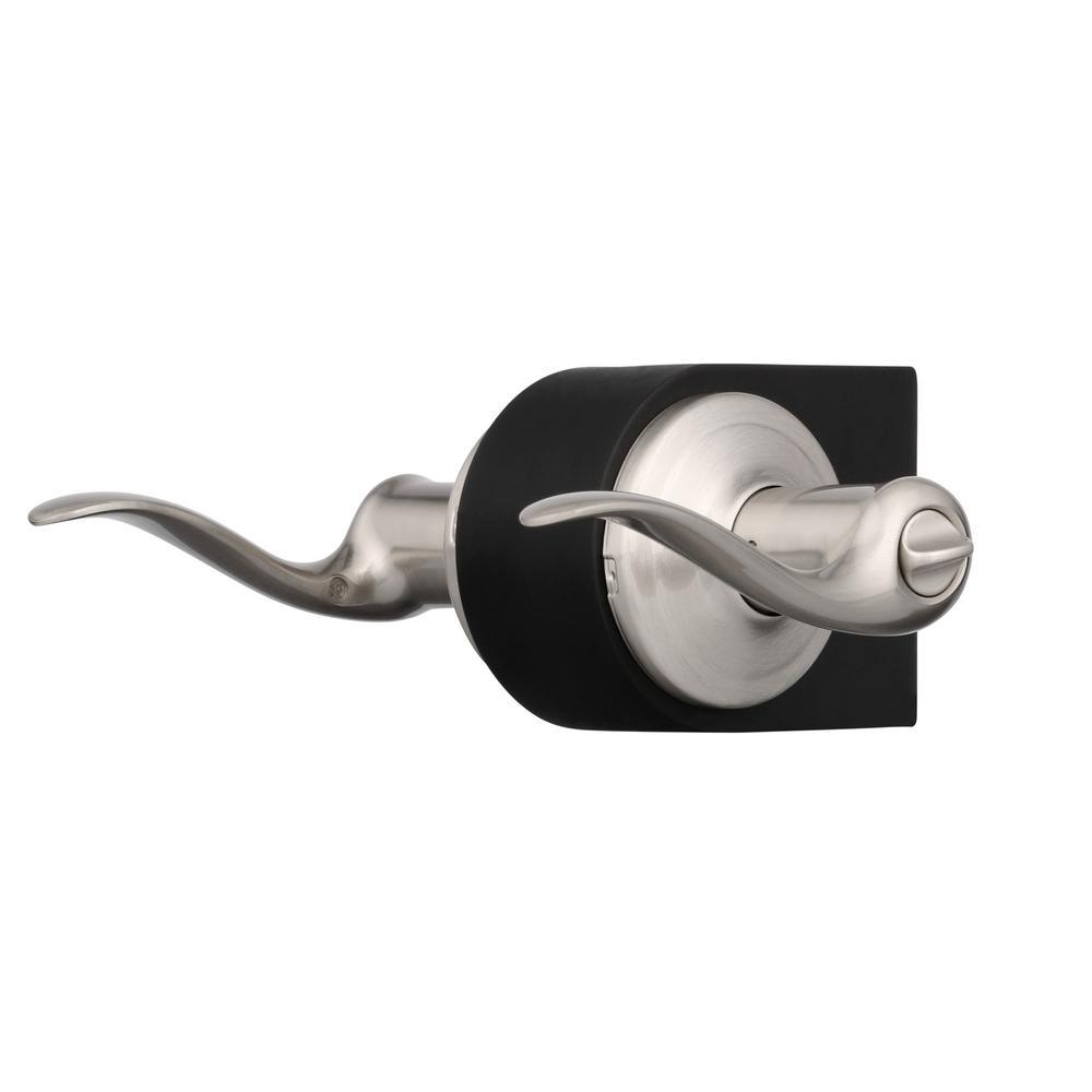 Tustin Satin Nickel Entry Door Lever featuring SmartKey Security - Super Arbor