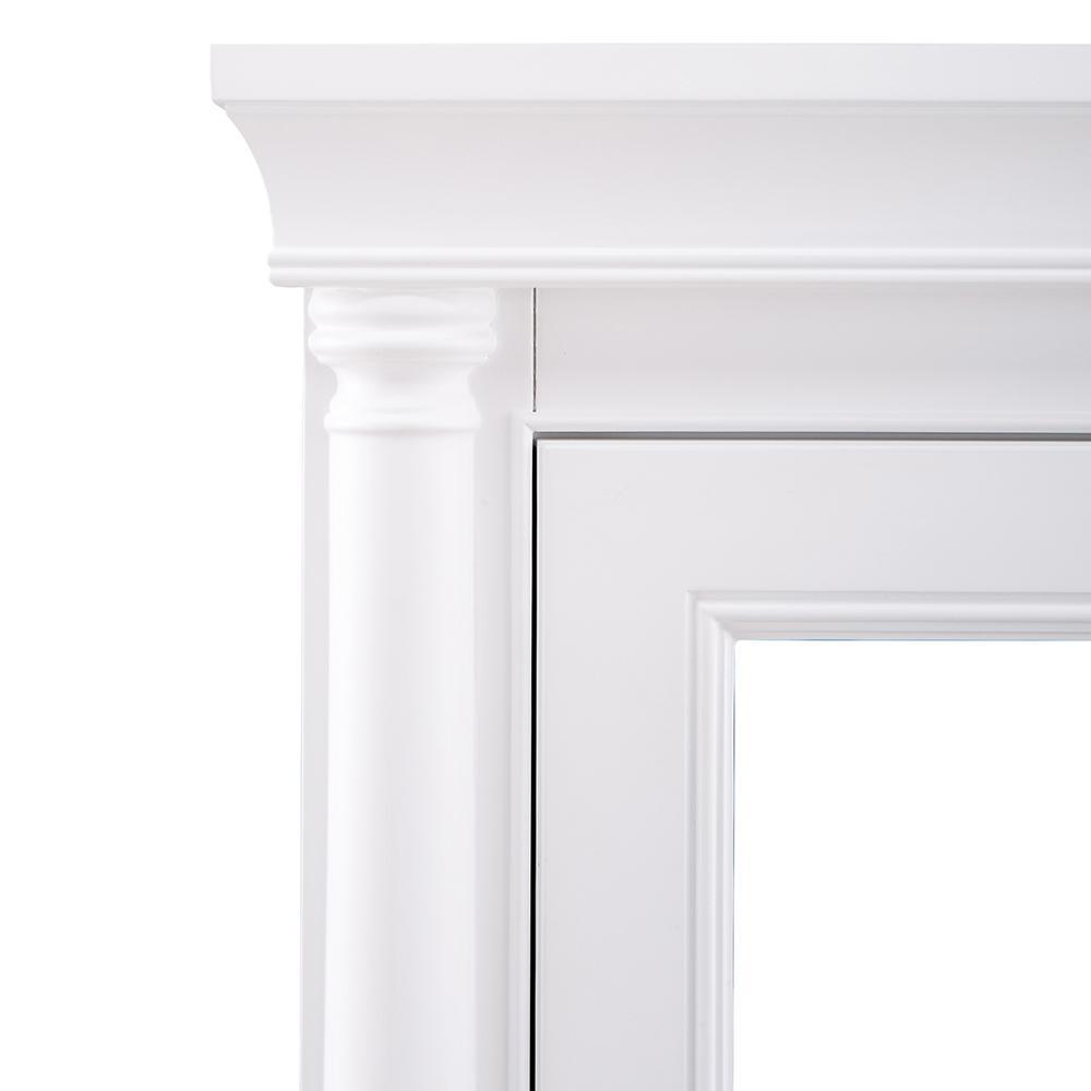 Strousse 24 in. W x 30 in. H Surface Mount Mirrored Medicine Cabinet in White - Super Arbor