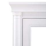 Strousse 24 in. W x 30 in. H Surface Mount Mirrored Medicine Cabinet in White - Super Arbor