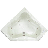 4.48 ft. Corner Drop-In Whirlpool and Air Bath Tub in White with Tranquility Package - Super Arbor