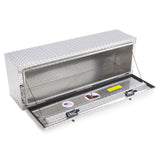 Lund 60 in Diamond Plate Aluminum Full Size Top Mount Truck Tool Box with mounting hardware and keys included, Silver - Super Arbor
