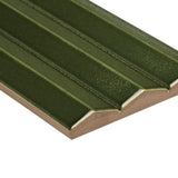 Lux Tile Ponto Verde Green 5x16 3D Polished Porcelain Wall Tile
