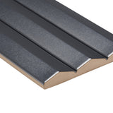 Lux Tile Ponto Metallic Gray Fluted 5x16 3D Polished Porcelain Wall Tile