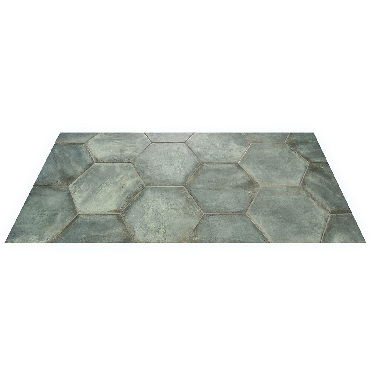 Angela Harris Flatiron Aquamarine 20" Hexagon Matte Porcelain Tile