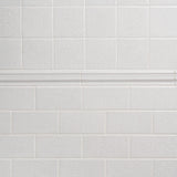 Sarina Vintage White Crackled Ceramic Subway Tile - 3x6 Glossy Finish
