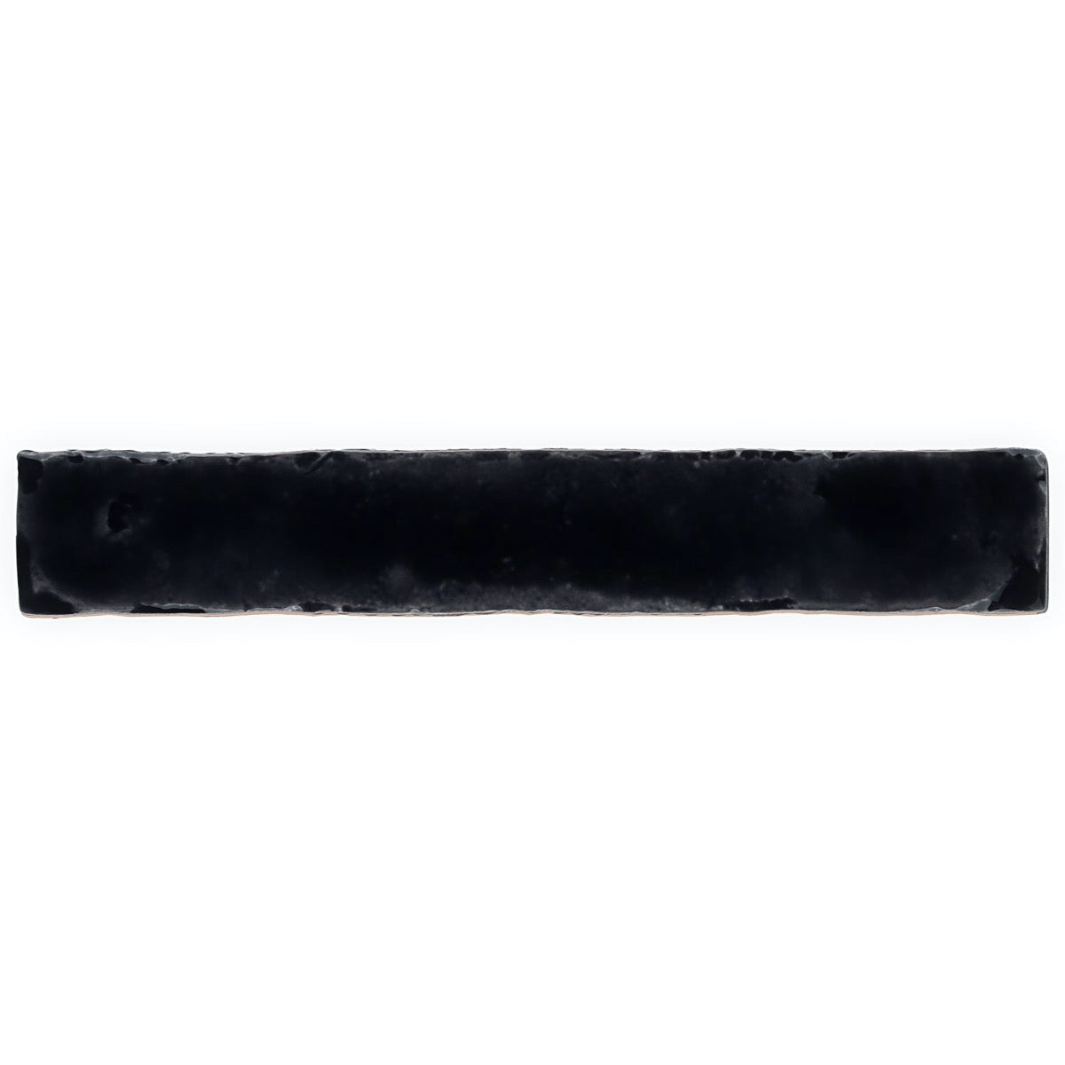 Wabi Sabi Coal Black 1.5x9 Glossy Ceramic Tile - Lux Tile