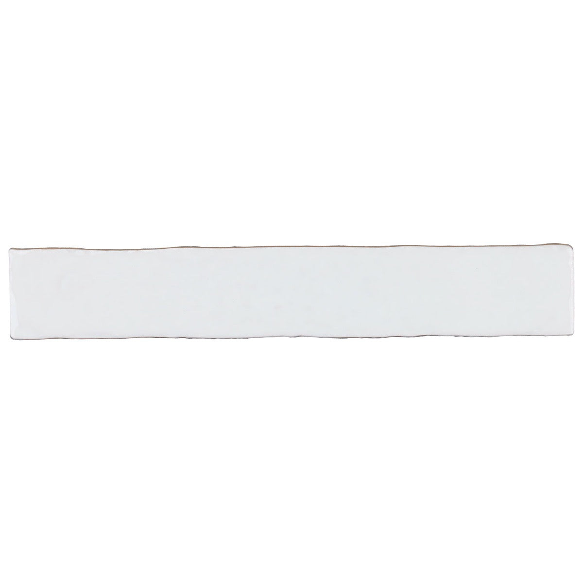Lux Tile Wabi Sabi Snow White 1.5x9 Glossy Ceramic Tile