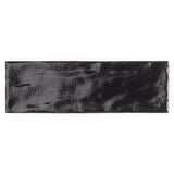 Montauk Jet Black 2x8 Mixed Finish Ceramic Subway Tile - Lux Tile