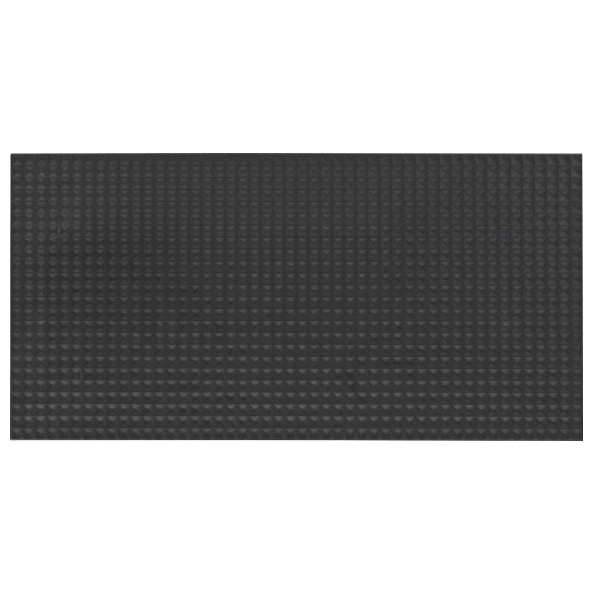 Kinzie Waffle Charcoal Black 8x16 Textured Matte Ceramic Tile by Lux Tile