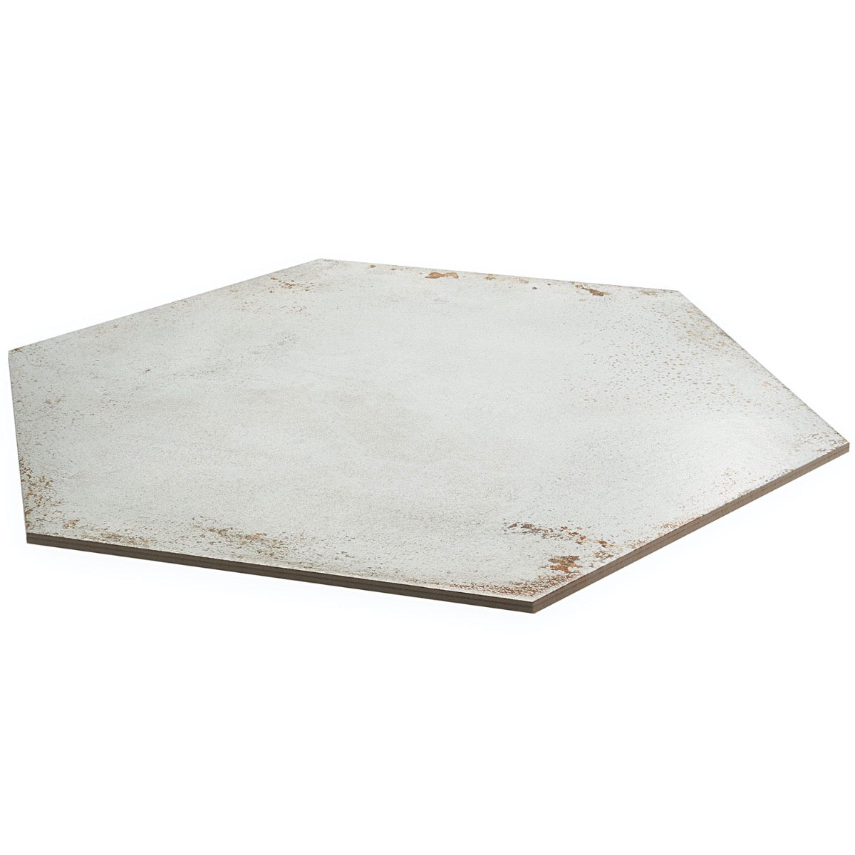Angela Harris Flatiron White 20" Hexagon Matte Porcelain Tile