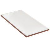 Seaside Cotton White Crackled Glossy Ceramic Tile - 4x8