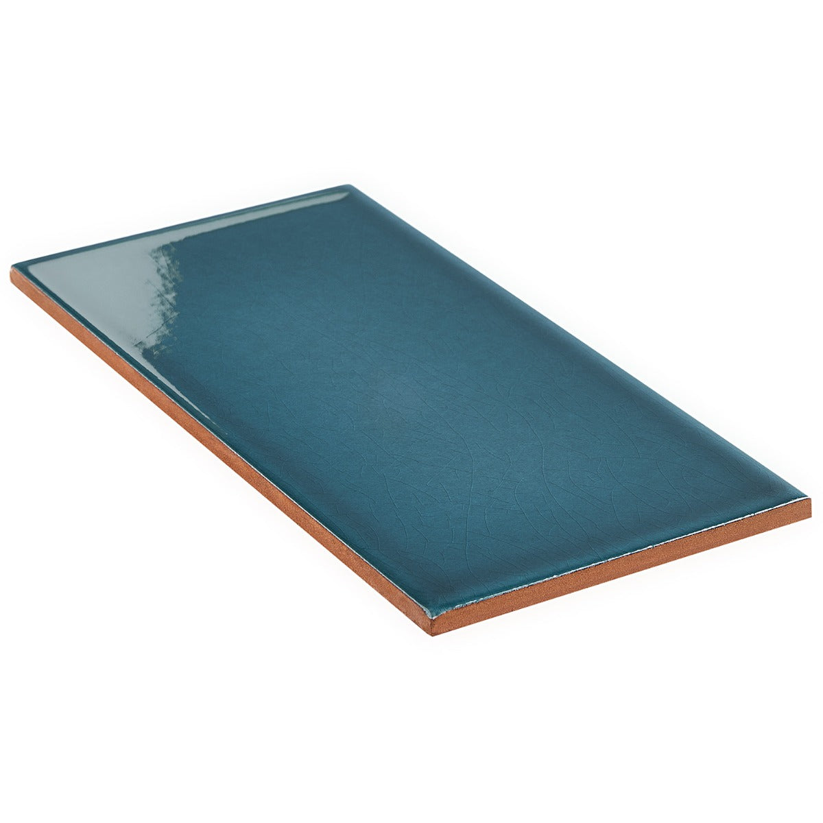 Seaside Marine Blue 4x8 Crackled Glossy Ceramic Tile - Lux Tile