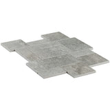 Acadia French Pattern Gray Porcelain Mosaic Tile - Lux Tile