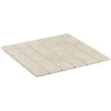 Acadia Linen White 2x2 Matte Porcelain Mosaic Tile - Durable Limestone Look