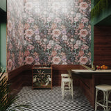 Angela Harris Wilder Garden Pink 8x8 Matte Porcelain Tile