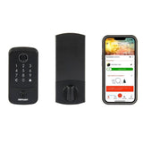 Defiant Hubspace Matte Black Square Biometric Fingerprint Electronic Touchpad Deadbolt