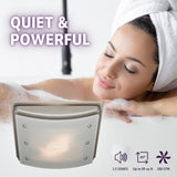 Hunter Ellipse Decorative 100 CFM Ceiling Bathroom Exhaust Fan with Light and Night Light, 15" x 15"