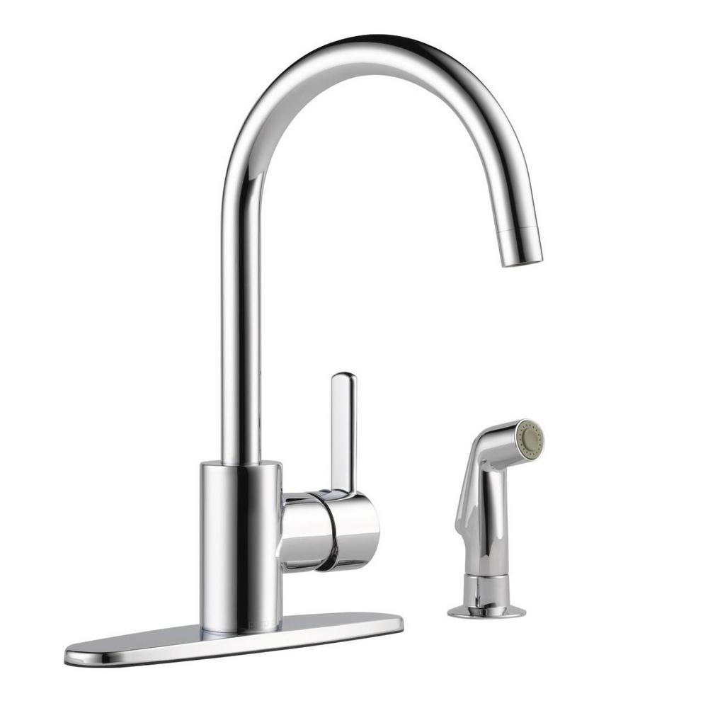 Apex Single-Handle Side Sprayer Kitchen Faucet in Matte Black - Super Arbor