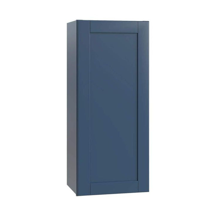 Home Decorators Collection Washington Vessel Blue Plywood Shaker Assembled Wall Kitchen Cabinet Soft Close Left 21 in W x 12 in D x 36 in H
