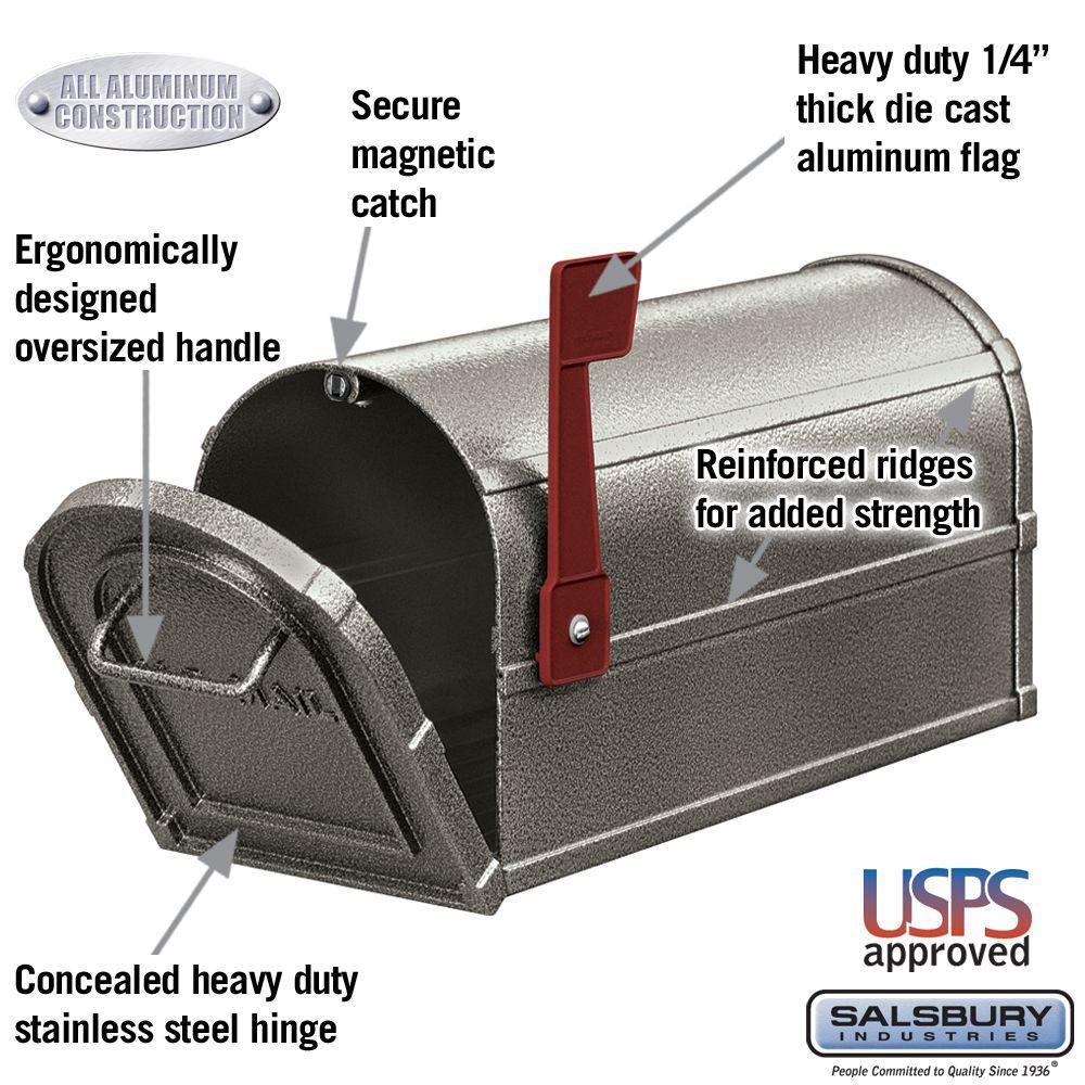 4800 Series Post-Mount Deluxe Rural Mailbox - Super Arbor