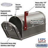 4800 Series Post-Mount Deluxe Rural Mailbox - Super Arbor
