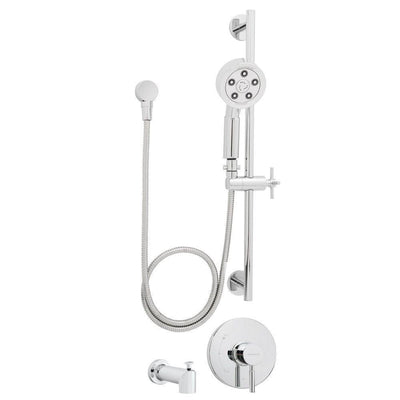 Neo Anystream Single Handle 3-Spray Handheld Shower and Tub Combination in Polished Chrome (Valve Included) - Super Arbor