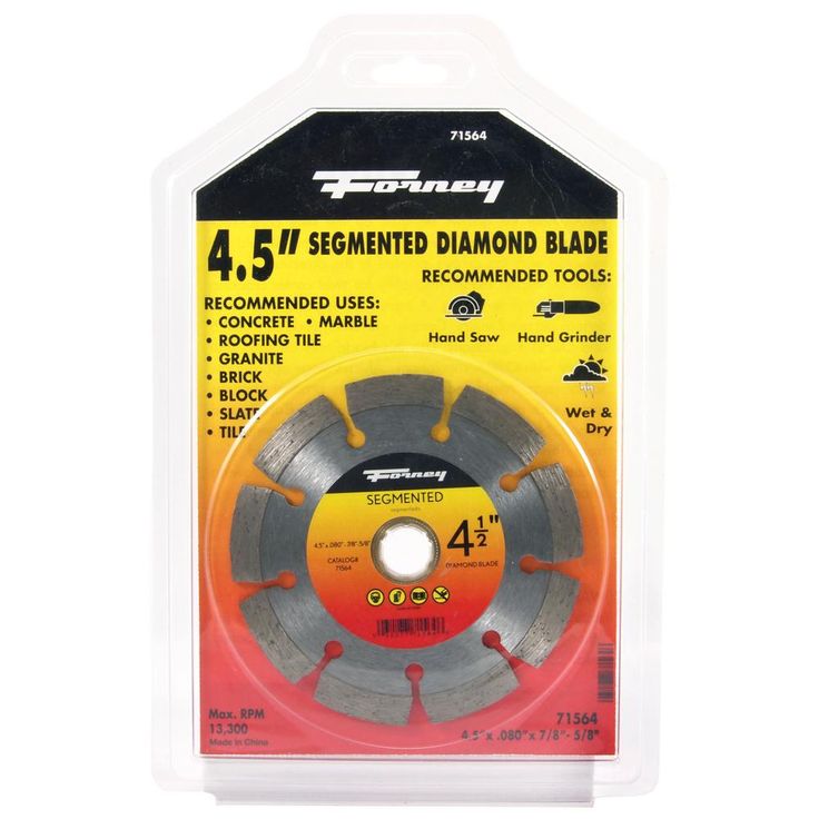 Forney 4-1/2 in. Segmented Diamond Cut-Off Blade