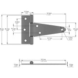 Everbilt 4 in. x 3-1/4 in. Zinc-Plated Gate Tee Hinge