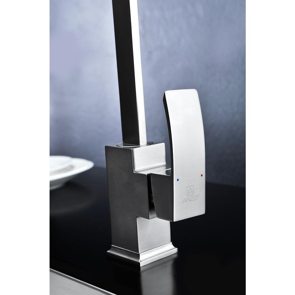 Opus Series Single-Handle Standard Kitchen Faucet in Brushed Nickel - Super Arbor
