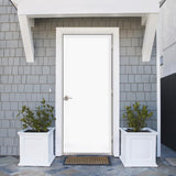 24 in. x 80 in. Premium Flush Primed White Left-Hand Outswing Steel Prehung Front Door with 4-9/16 in. Frame - Super Arbor
