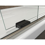 Levity 59 in. x 62 in. Semi-Frameless Sliding Tub Door in Nickel with Handle - Super Arbor