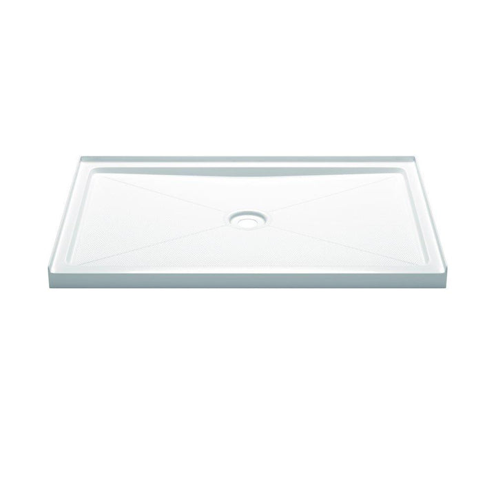 Jacuzzi 60 in. x 42 in. Center Drain 6 in. Shower Base in White