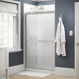 Simplicity 48 in. x 70 in. Semi-Frameless Traditional Sliding Shower Door in Bronze with Clear Glass - Super Arbor