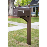 Northpointe Large, Steel Post Mount Mailbox, Venetian Bronze - Super Arbor
