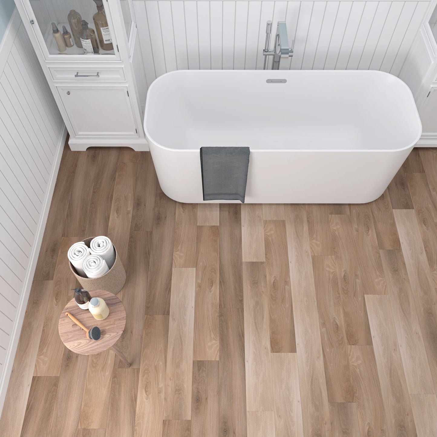Lucida USA BaseCore Honey 6-in Wide x 2-mm Thick Waterproof Peel and Stick Luxury Vinyl Plank Flooring (54-sq ft)