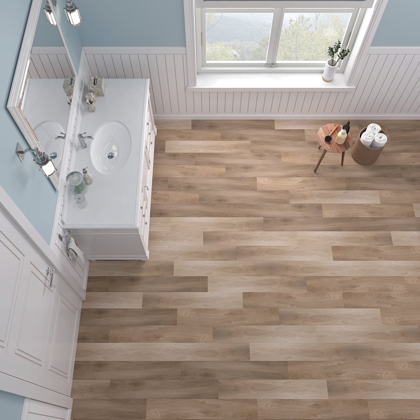 Lucida USA BaseCore Honey 6-in Wide x 2-mm Thick Waterproof Peel and Stick Luxury Vinyl Plank Flooring (54-sq ft)