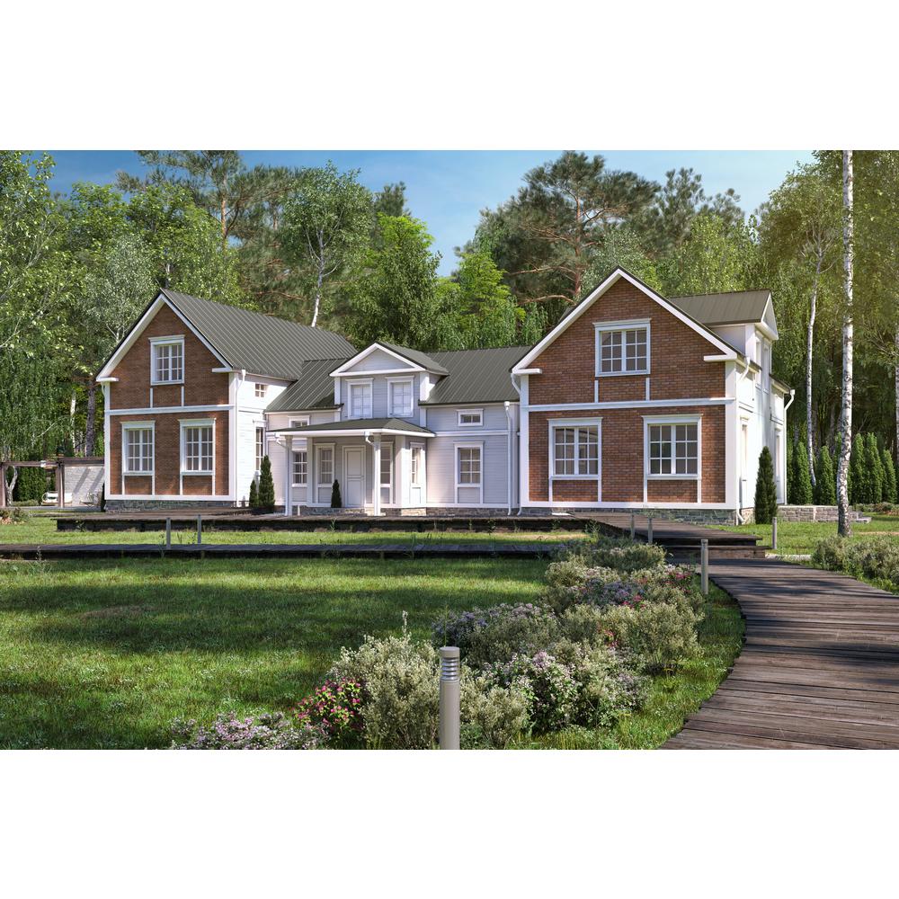 10 ft. 29-Gauge Galvalume GR2 Gable Rake Flashing in Slate - Super Arbor