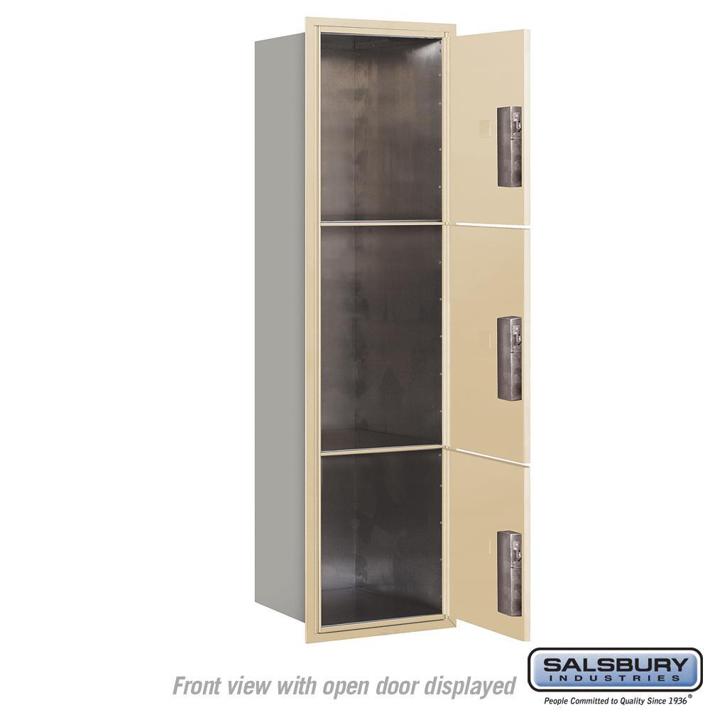 3700 Horizontal Series 3-Parcel Locker Recessed Mount Mailbox - Super Arbor