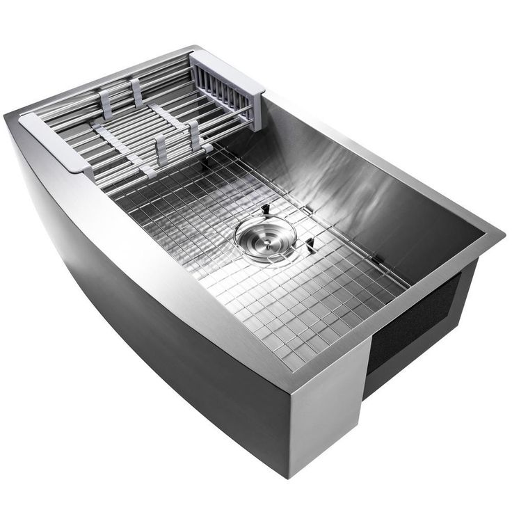 Handcrafted All-in-One Farmhouse Apron Front Stainless Steel 30 in. x 20 in. x 9 in. Single Bowl Kitchen Sink