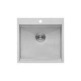21 x 20 in. RV Workstation Drop-In Topmount Bar Prep Kitchen Sink 16-Gauge Stainless Steel